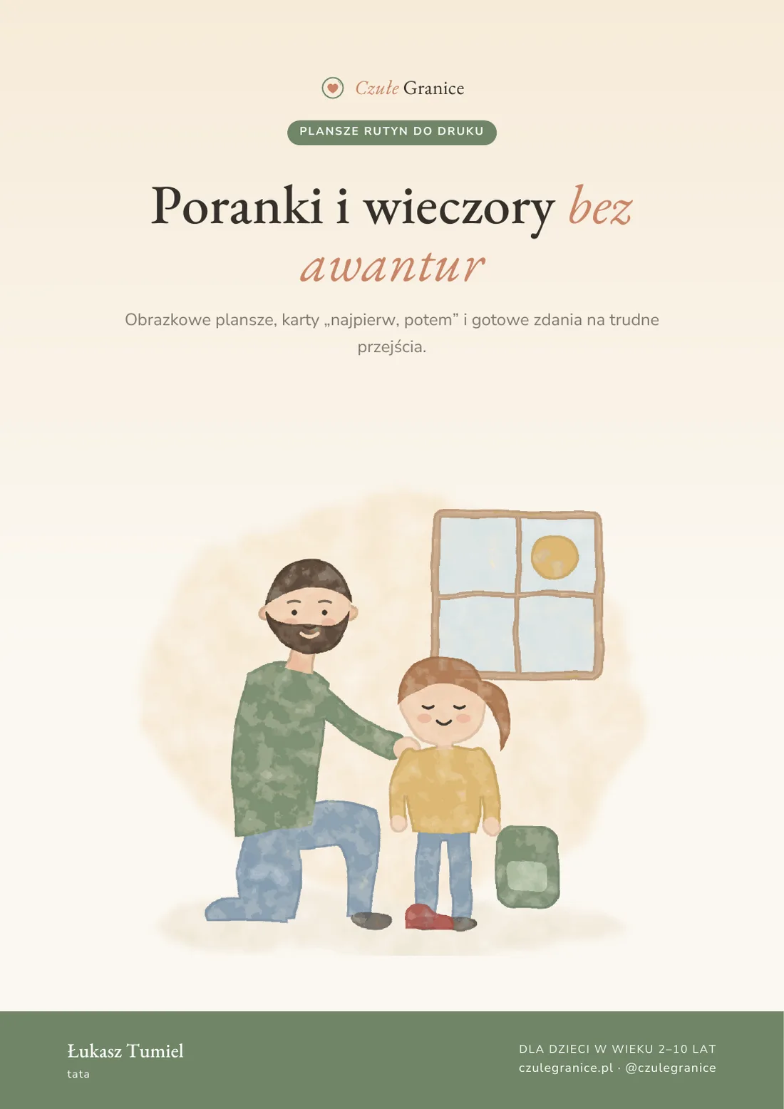 Okładka: Poranki i wieczory bez awantur. Plansze rutyn do druku