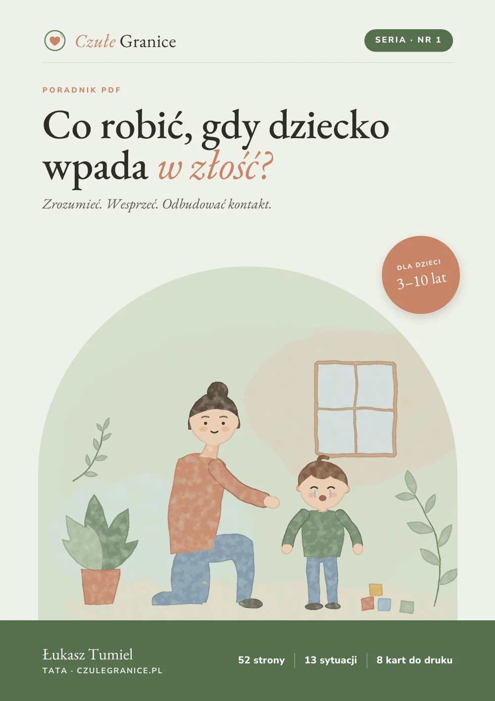 Okładka: E-book „Co robić, gdy dziecko wpada w złość?” + bonus „50 zdań”